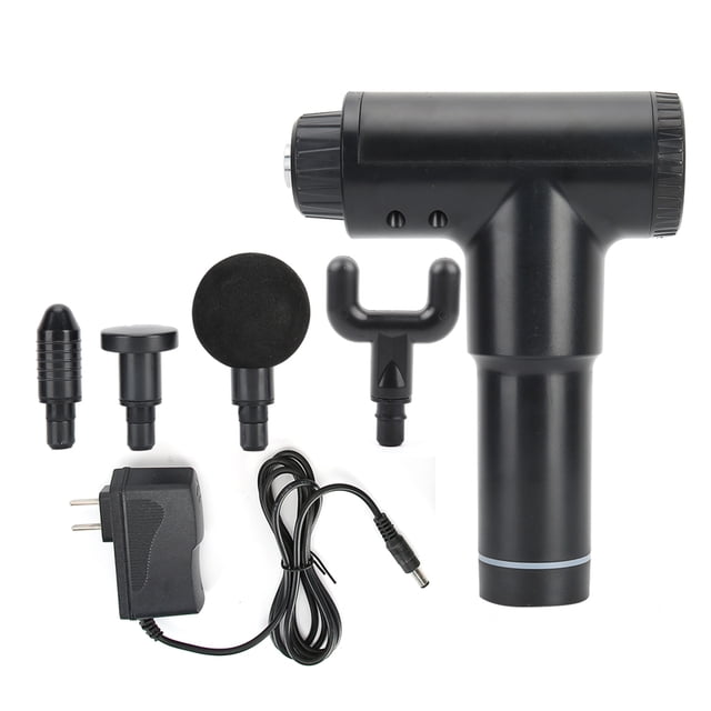 Masajeador muscular eléctrico para aliviar el estrés, aliviar el dolor, estimulador muscular, 110-240 V, enchufe estadounidense negro