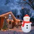 thumbnail image 6 of Christmas Inflatable Snowman 45 Inches Outdoor LED Lighted Decoration with Blower Included Waterproof PVC Material Holiday Yard Decor for Party Festival, 6 of 7