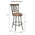 thumbnail image 3 of Sedona Tabouret de Bar Pivotant en Métal avec Siège en Microsuède Brun Camel, 3 of 9