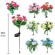 thumbnail image 5 of Advancent Luces de flores alimentadas por energía Solar de acero inoxidable, luz Solar para césped de rosas, luces decorativas para césped al Iluminación y accesorios Rosa roja, 5 of 6