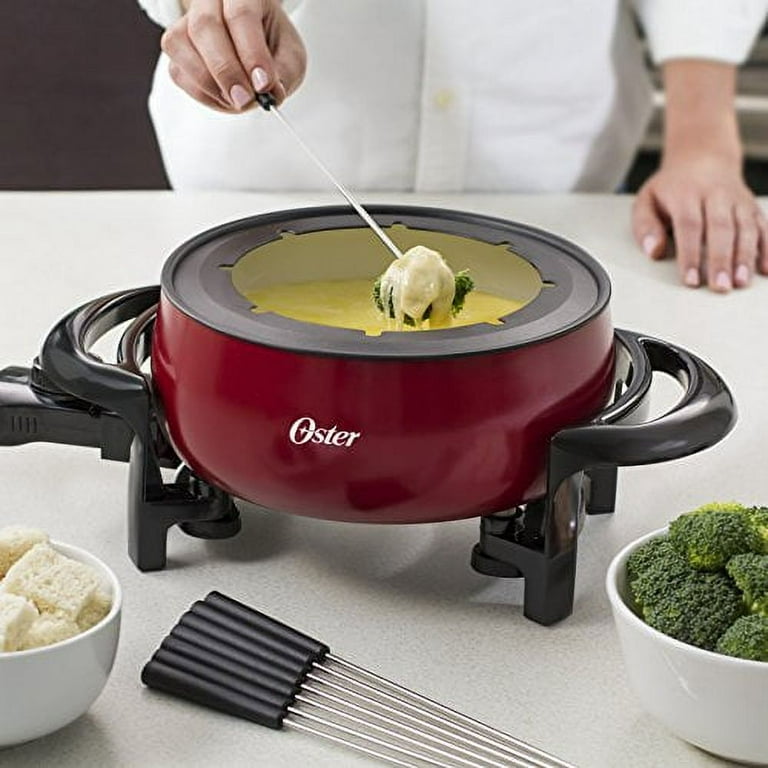 Buy Oster Titanium Infused DuraCeramic Fondue Pot, 3 Quart, Eggshell/Red  Online at Lowest Price Ever in India