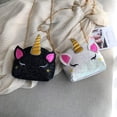 thumbnail image 2 of 2 Pieces Little Girls Crossbody Purses Sparkling Unicorn Bag Toddler Mini Cute Princess Handbags Shoulder Messenger Bag for Kids（White+Black）, 2 of 7