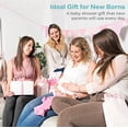 thumbnail image 4 of Spasilk Baby Hooded Towel Bath Set, Muslin Printed Hood, Pack of 2, Pink Shells, 4 of 8