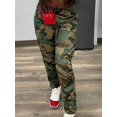 thumbnail image 2 of Apay Jeans for Women Y2k Streetwear Trend Cargo Pants Jean  Camo Print Multi Pocket Design Regular Size, 2 of 5