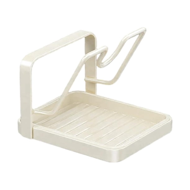 Estante de almacenamiento para tapas de ollas, soporte para tablas de cortar, tapa de ollas, cubierta versátil que ahorra espacio Blanco lechoso de 1 nivel
