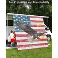 thumbnail image 3 of 4th of July RV Awning Sun Shade Screen 9'X7' American Flag Mesh Sunscreen Freedom Eagle Red White and Blue Awning Shade Screen with Zipper UV Blocker Completed Kits for RV Motorhome Camper, 3 of 7