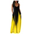 thumbnail image 3 of Femmes Été O-Cou Imprimé de Fleurs Sans Manches Grande Taille Pull Robes Longues, 3 of 6