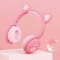thumbnail image 5 of Bluelans plegable inalámbrico Bluetooth compatible con luz Led dibujos animados gato oreja garra auriculares, 5 of 5