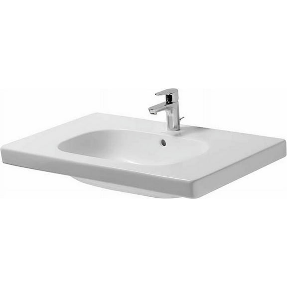 Duravit 03428500302 D-Code 34" Vanity Top - White / Glazed Underside