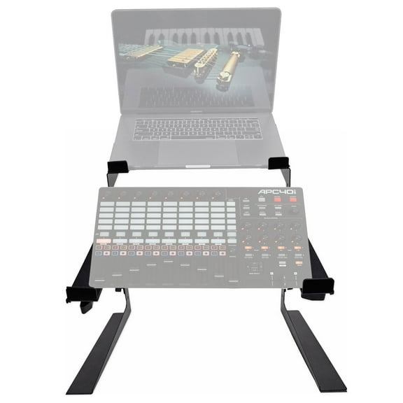 Rockville Dual Shelf Laptop Controller Stand for Akai Professional APC40 MKII