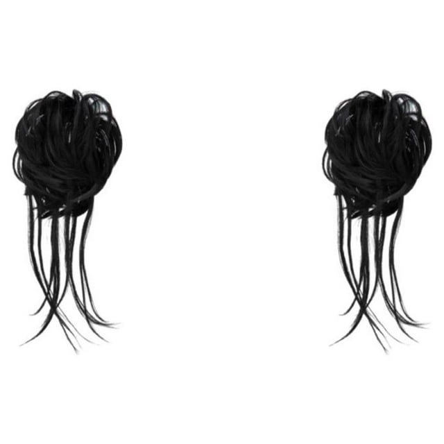 Guardoinrt Curly Hair Bun Any Occasion And Hair Type Made Of Materials Ponytail Extension 1B 2Set