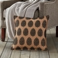 thumbnail image 2 of Greendale Home Fashions 20" x 20" Black Pinecone Burlap Decorative Pillow, 2 of 4