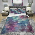 thumbnail image 2 of Designart 'Abstract Colorful Triangles' Modern Bedding Set - Duvet Cover & Shams, 2 of 4