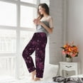 thumbnail image 4 of Uemuo Snowflakes and Hearts Pattern Women's Wide Leg Palazzo Lounge Pants with Pockets Light Weight Loose Comfy Casual Pajama Pants-, 4 of 9