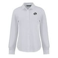 thumbnail image 2 of Women's Cutter & Buck White Los Angeles Rams  Advantage Eco Soft Pique Tri-Blend Long Sleeve Button-Up Shirt, 2 of 3