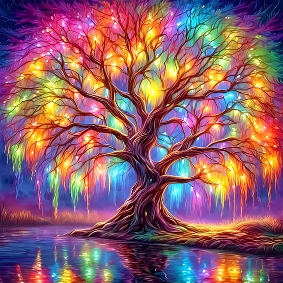 BESTSKY Tree of Life Diamond Painting Kits for Adults,Full Drill Diamond Art Kits for Beginners,Round 5D DIY Diamond Dots Paintings,Diamonds Pictures Gem Art and Crafts Home Decor 13.78x13.78 inch