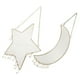 thumbnail image 4 of 2 soportes para pendientes de pared, organizador de joyas colgante, expositor decorativo de hierro con forma de estrella y luna para collares y pulseras, dorados, 4 of 8
