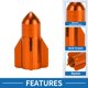thumbnail image 4 of Tapa de válvula de neumático de aleación de aluminio naranja 16x27MM para automóvil, bicicleta, motocicleta, camión, 4 piezas, 4 of 7