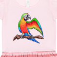 thumbnail image 3 of Inktastic Harlequin Macaw Parrot Gift Toddler Girl Dress, 3 of 4