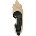 thumbnail image 4 of Franco Sarto Women's Nude Leather Elisha 2 Half d'Orsay Pointed Toe Flats 6.5M, 4 of 5