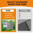 thumbnail image 3 of Grisham Deluxe Steel Security Door,36'' x 80''  Metal Tempered Glass Door Screen Replacement Enter Doors,Storm Door(437-white), 3 of 7