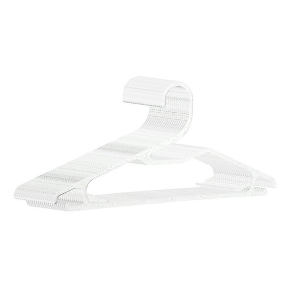 Unique Bargains Plastic Durable Space Saving Clothes Hangers 20 Packs White