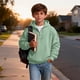 thumbnail image 5 of Chaquetas para niño, tops de bolsillo, deportivas para niño, talla grande, informales, de manga larga, con capucha de invierno, chaqueta para niño, 5 of 7