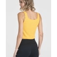 thumbnail image 4 of 5 Pack: Women's Soft Knit Ribbed Square Neck Cropped Tank Top - Sleeveless Crop Tops, 4 of 6