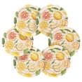 thumbnail image 7 of Yayeee 6 PCS Drink Coasters with Holder Set Woven Absorbent Round Tabletop Hot Pad, Candy Lemon, 7 of 7