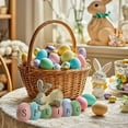 thumbnail image 2 of Easter Bunny Table Decor Happy Easter Bunny Eggs Tabletop Ornaments Cute Spring Rabbit Statue Centerpieces Decor for Party Home Holiday Decoration, 2 of 4