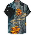 thumbnail image 4 of Camisa con estampado 3D de hongo crisantemo y limón para hombre, camisas hawaianas de verano, blusas playeras de manga corta con solapa y botones, blusa Aloha, 4 of 4