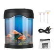 thumbnail image 4 of Herwey Mini Fish Tank, Desk Aquarium, LED Bedroom For Office Desk, 4 of 8