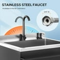 thumbnail image 4 of Ktaxon Stainless Steel Utility Sink, Free Standing Sink with Faucet & Towel Rack, Perfect for Laundry Room, Kitchen, Restaurant, Garage, Backyard, 19"D x 26"W x 39"H, 4 of 8