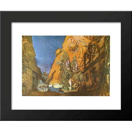 Le dieu bleu - set design 20x24 Framed Art Print by Leon Bakst