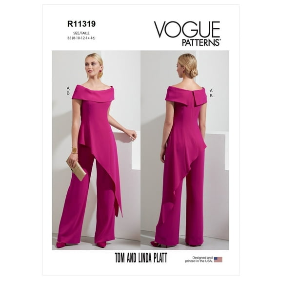Vogue Sewing Pattern R11319 (1869) - Misses' and Misses' Petite Top and Pants - Size: F5 (16-24)