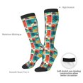 thumbnail image 4 of Fotbe Colorful Hawaii Palms Calcetas Divertidas Estampadas para Hombre y Mujer, Calcetas de Algodón hasta la Rodilla para Caminar, Correr, Enfermería y Embarazo, 4 of 6