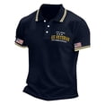 thumbnail image 4 of XDZJLR Men's Polo Shirts 250 Anniversary Patriotic Short Sleeve Casual Comfort Commemorative Graphic Collared 4Th Of July Independence Day Shirts Men S-5Xl, 4 of 5
