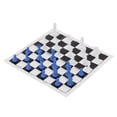 thumbnail image 3 of Juego de ajedrez Juego de ajedrez estándar internacional con tablero de ajedrez para acampar y viajar al aire libre (azul blanco), 3 of 10
