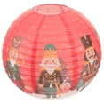 thumbnail image 3 of Christmas Paper Lantern Nutcracker Pattern Round Paper Lantern Christmas Party Decor, 3 of 8
