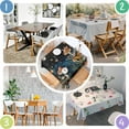 thumbnail image 4 of Colorful Mushroom Eye Black Pattern Square Tablecloth,Waterproof Square Table Cover,Wipeable Spillproof Washable Table Cover for Home Kitchen Party Decor 60"x60"(152x152cm), 4 of 6