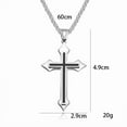 thumbnail image 2 of Simple Fashion 14K White Gold Cross Pendant Necklace, 2 of 8