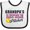White and Black, variant on Inktastic Grandpas Little Pitcher Softball Girls Baby Bib