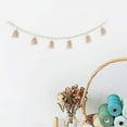 thumbnail image 5 of Prettyui Bohemia Macrame Handmade Woven Tassel Garland Wooden Beads Belly Basket Decorative, 5 of 6