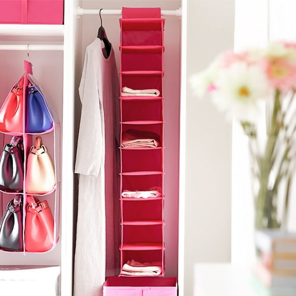 Cagogo under $5 Hanging Storage Organizer, 10 Pockets Non-woven Fabric Hanging Storage,15cm Wide Shoe Clothes Organizer,Door Wardrobe Hanger Rack,Shelf Organizer for Home Closet Storage Solution
