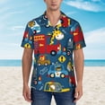 thumbnail image 4 of Balery Vehicles Cartoon with Funny Drivers Print Men's Hawaiian Shirts Short Sleeve Beach Shirt Relaxed Fit Vacation Button Down Shirts-X-Large, 4 of 9