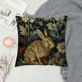 thumbnail image 2 of JRXY SILYHEART Forest Rabbit Floral Art Nouveau Lumbar Pillowcase Cushion Cover White, 2 of 5