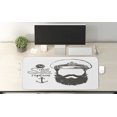 thumbnail image 2 of Anchor Computer Mouse Pad, Portrait of a Faceless Captain with Hat and Beard Seaman Character Illustration, Rectangle Non-Slip Rubber Mousepad X-Large, 35" x 15", Brown White, by Ambesonne, 2 of 2