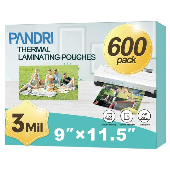 Hojas laminadoras PANDRI, bolsas laminadoras térmicas, paquete de 600