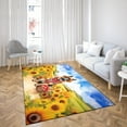 thumbnail image 4 of Vintage German Shepherd Says Hello Mother's Day Summer Sunflower Field Indoor Rug Alsatian Dog Lover Gifts Carpet Living Bed Room Sofa Home Decor - 12005, 4 of 5
