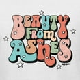 thumbnail image 6 of Wild Bobby Beauty From Ashes Groovy Font With Stars Vintage Women Graphic Tee, White, Large, 6 of 6